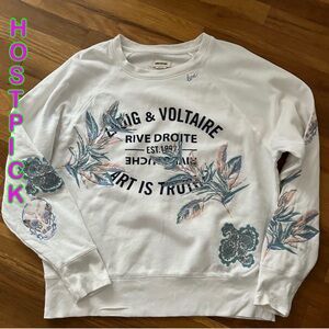 FLASH SALE HP! ZADIG & VOLTAIRE-LN Condition-Embroidered ART IS TRUTH Sweatshirt